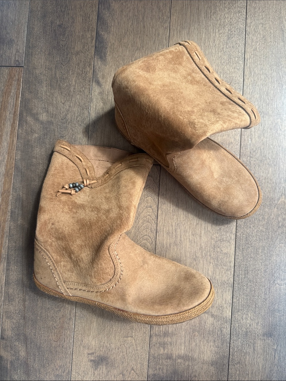 UGG Chestnut Suede Laurin Moccasin Mid-Calf Boots Size 9